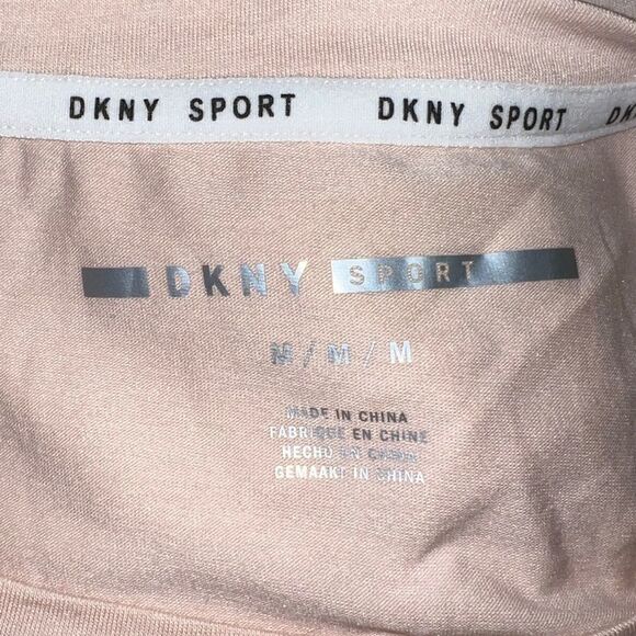 DKNY Sport Pink Rainbow Striped Logo Tank Top Women's Medium NWT - Picture 5 of 8